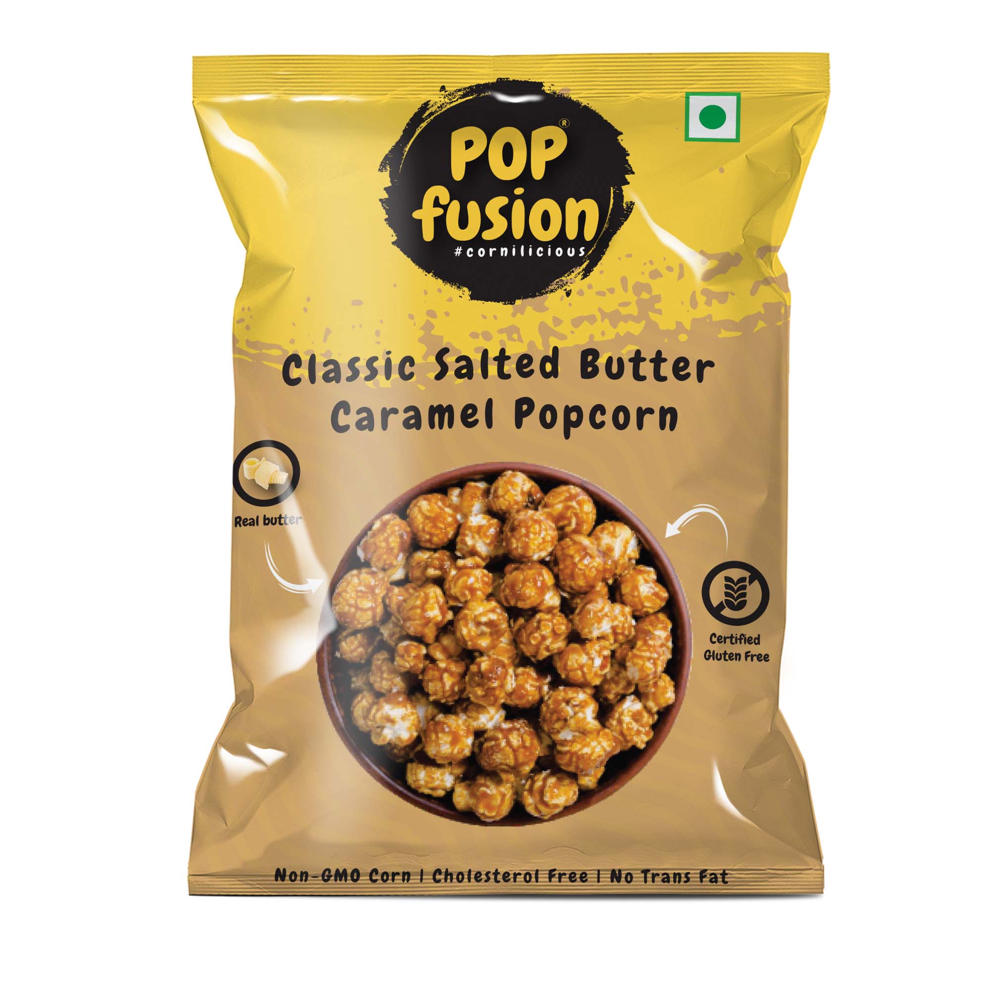 Classic Salted Butter Caramel Popcorn Pack of 5 Pouch, 240g