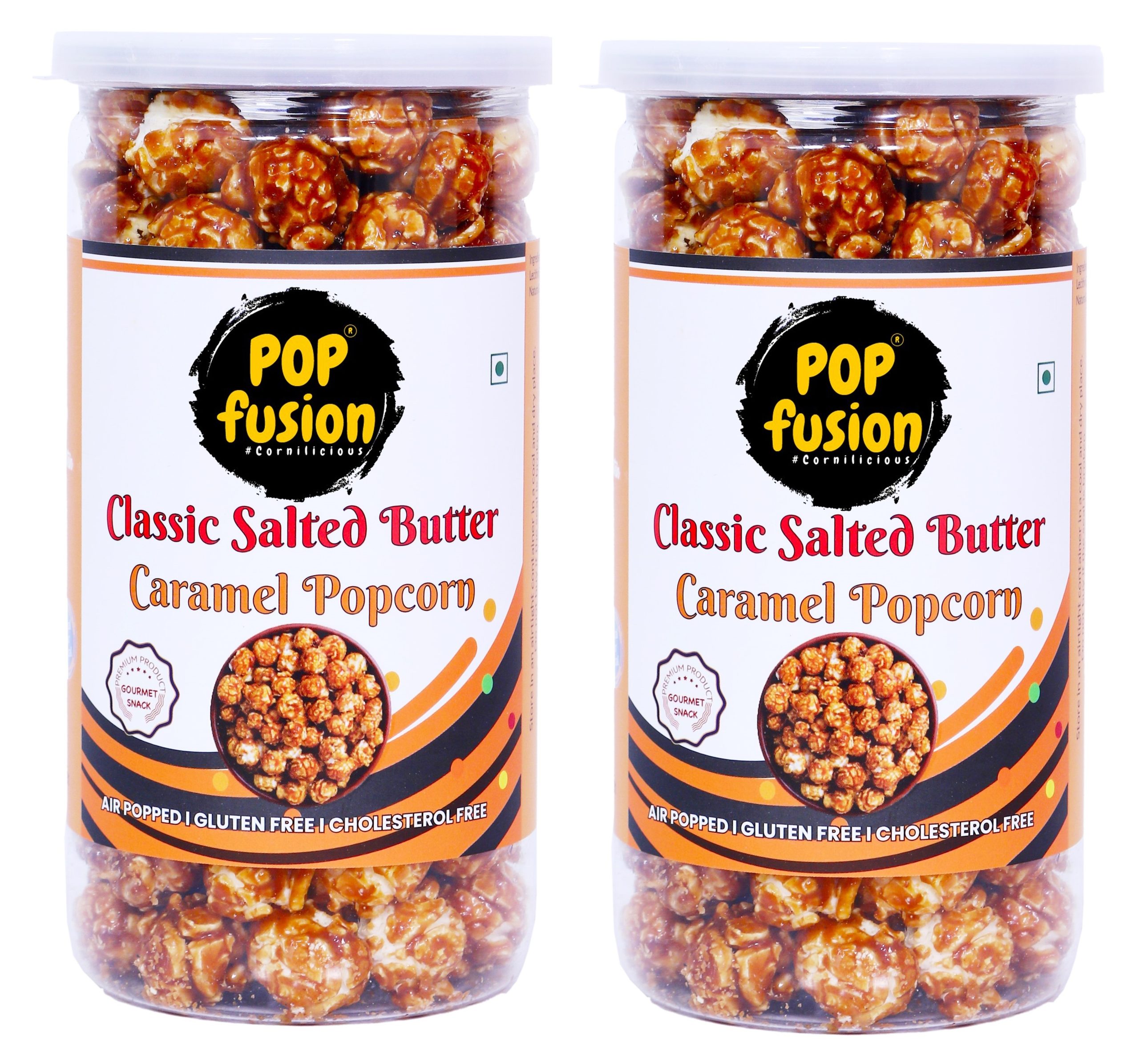 Pack Of 4, Classic Salted Butter Caramel Popcorn Jar-560g